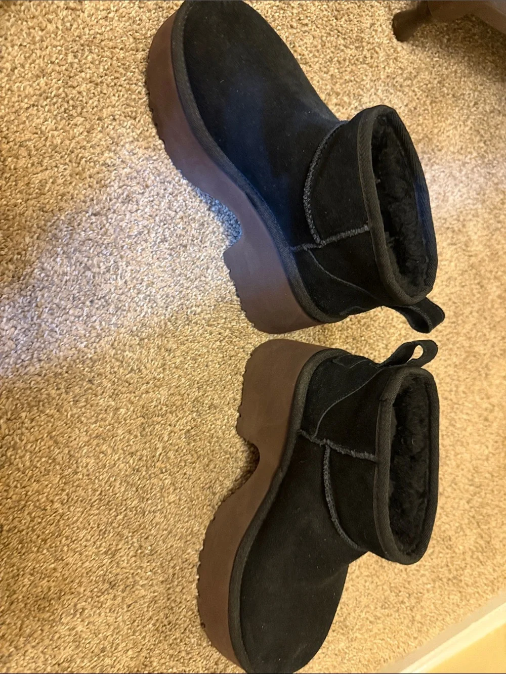 Women’s black platform Ugg boot